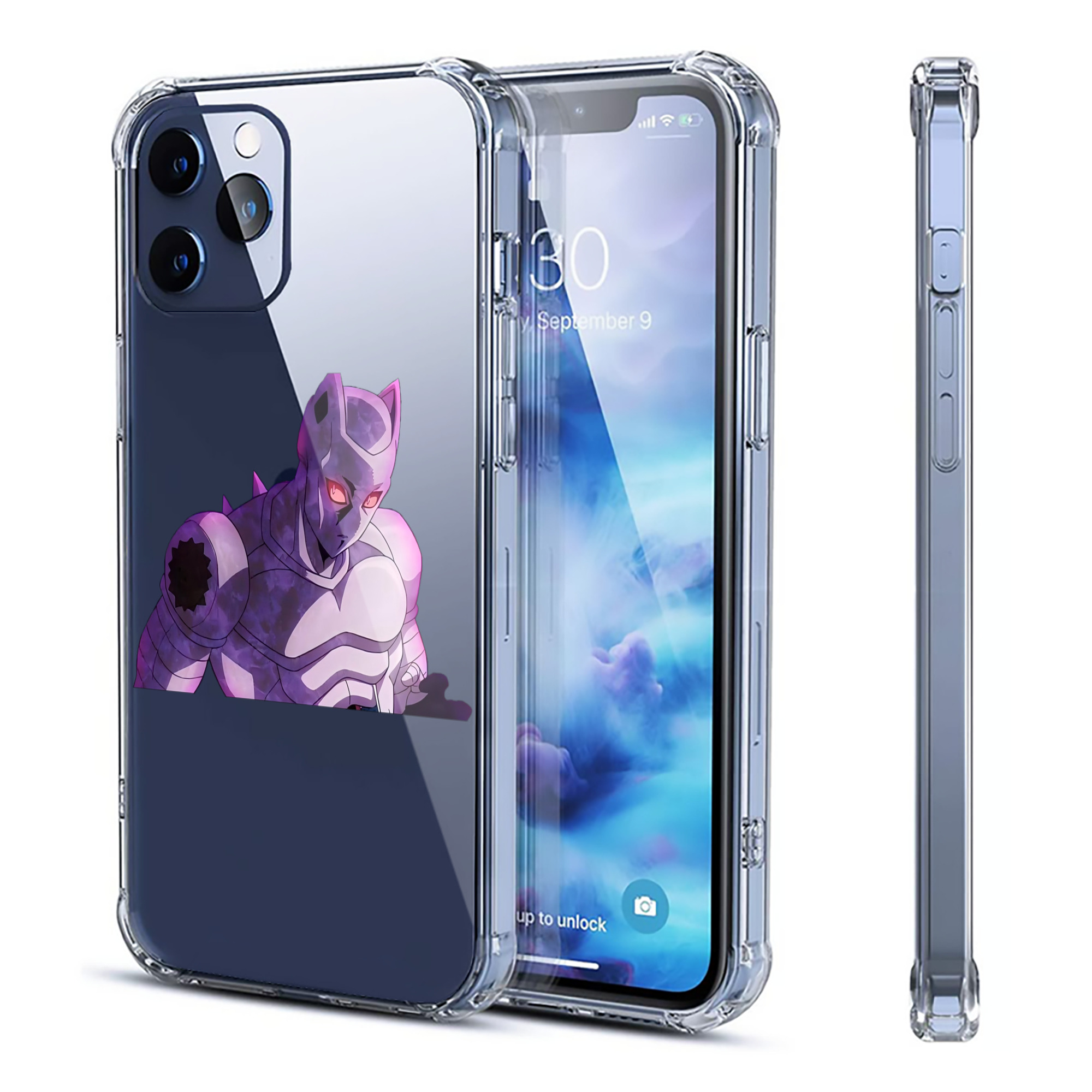 （画像用） ジョジョの奇妙な冒険 きら よしかげ JoJo's Bizarre Adventure Kira Yoshikage 【iPhone 12シリーズ対応】透明スマホケース（クリアソフトケース）